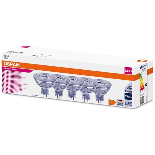  SET 5x LED sijalica MR16 GU5,3/2,6W/12V 2700K 36° - Osram Cene
