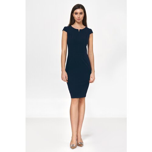Nife Woman's Dress S225 Navy Blue Slike
