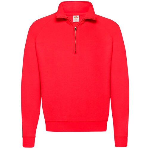 Fruit Of The Loom Red Men's Zip Neck Sweat Cene