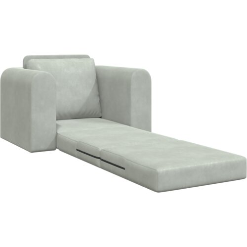 vidaXL podna sofa krevet 2-u-1 svjetlosiva 98x71x83 cm baršun Cijene