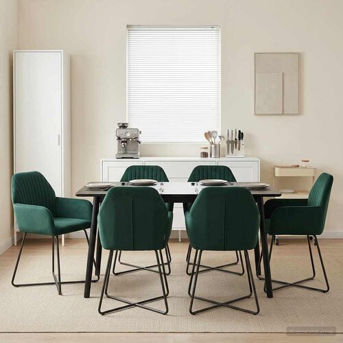  Trpezarijske stolice 4 pcs Bar&amp;scaron;un Tamnozelena 55 x 50 x 84 cm Slike