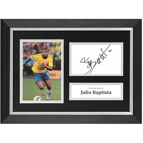  Julio baptista signed A4 framed photo display brazil autograph mamorabilia coa Cene