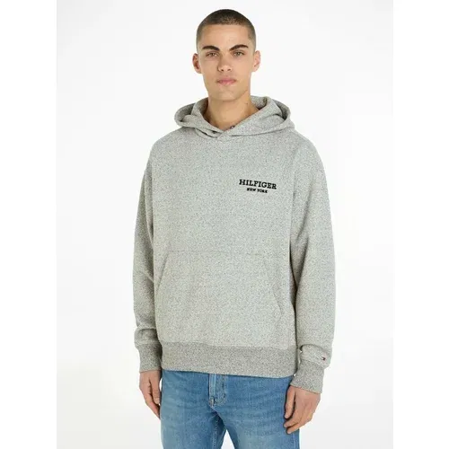 Tommy Hilfiger Monotype Mouline Hoodie Pulover Siva
