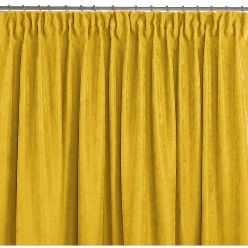  Curtain MILANA color mustard style classic dragon tape transparent 5 cm chenille 220x300 HOMEDE Cene
