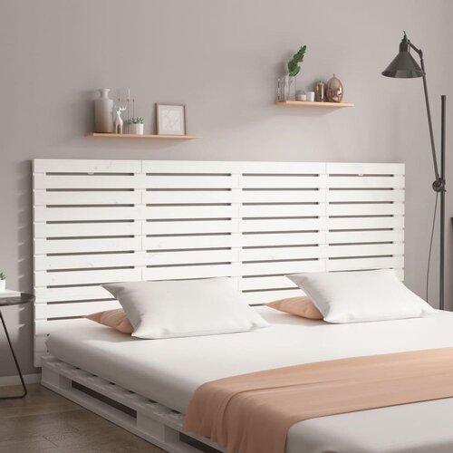  Stensko posteljno vzglavje belo 166x3x91,5 cm trdna borovina Cene