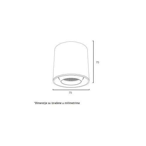 Dawn magnetic slim svetiljka led26 - YT80 6W 3000K 24° 48V dc crna Cene