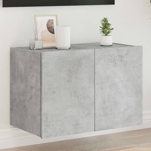 vidaXL Stenska TV omarica z LED lučkami betonsko siva 60x35x41 cm Cene