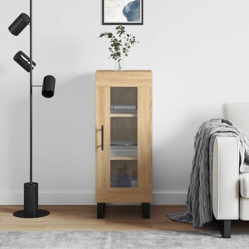 VidaXL Komoda boja hrasta sonome 34 5x34x90 cm od konstruiranog drva Slike