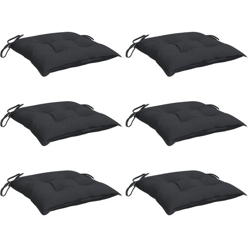  Jastuci za palete 6 kom crni 50 x 50 x 7 cm od tkanine Oxford Slike