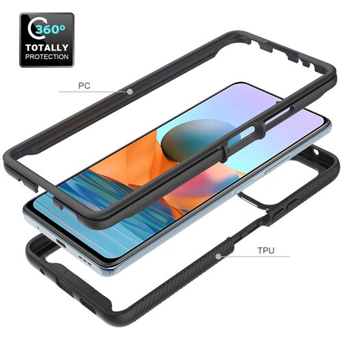  Techsuit - Defense360 Pro + Screen Protector - Xiaomi Redmi Note 10 4G / Note 10S / Poco M5s - crna Cene
