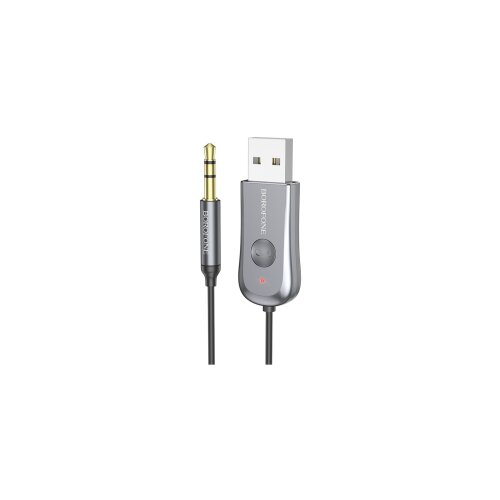  Bluetooth audio receiver sa kablom 1,2m BOROFONE BC44 Soul car AUX 3,5mm metal gray Cijene