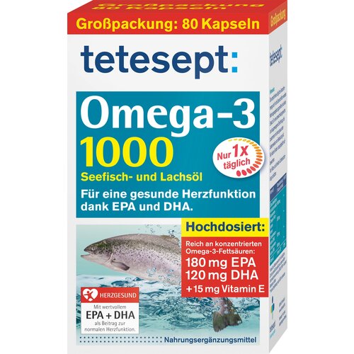 TETESEPT Omega-3 1000 - 80 kaps. Slike