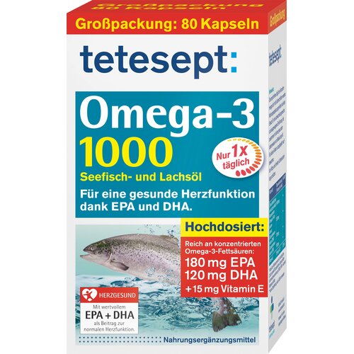 TETESEPT Omega-3 1000 - 80 kaps. Slike
