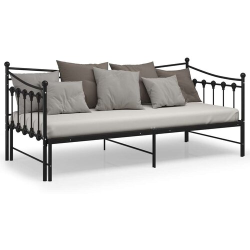 VidaXL okvir za krevet na razvlačenje crni metalni 90 x 200 cm Slike