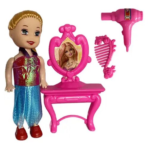 Magic Toys Lutka Katie: Ashley s toaletno mizico in frizerskimi pripomočki 10 cm Cene