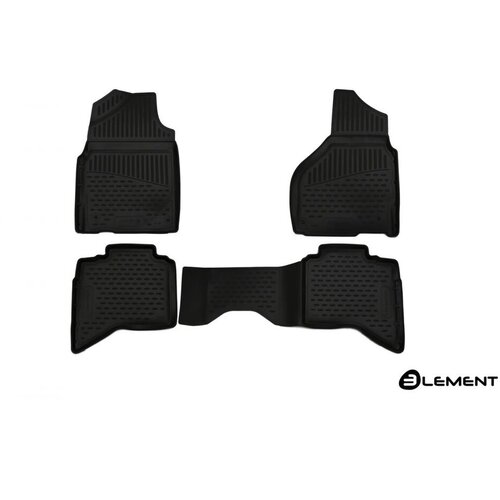Element Tipske 3D gumene patosnice Dodge Ram 1500/2500/3500 (2012-2018) Quad cab (USA), 4 komada, Crne Cene