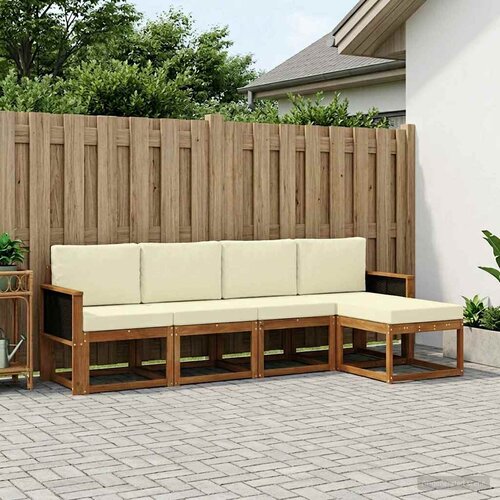  Set vanjskih sofa 5 pcs Prirodna i krem Poliester Cijene