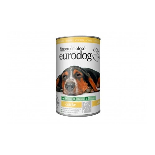 Euro dog Vlažna hrana za pse, Piletina, 1240 g Cene