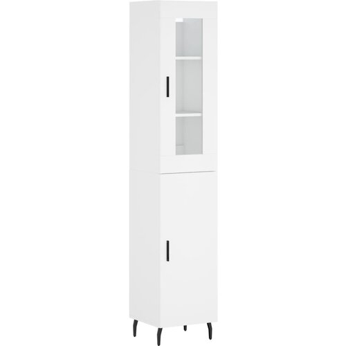 Maison Chic Visoka omara - Komoda - Predalnik bela 34,5x34x180 cm inženirski les, (21720736) Cene