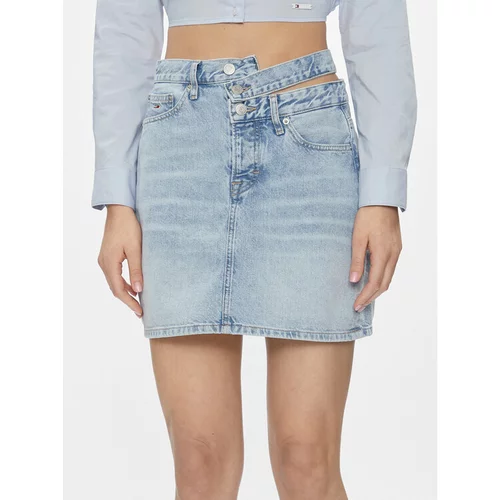 Tommy Jeans Jeans krilo Mom Cut Out Wb Uh Skirt Ah7011 DW0DW17217 Modra Slim Fit