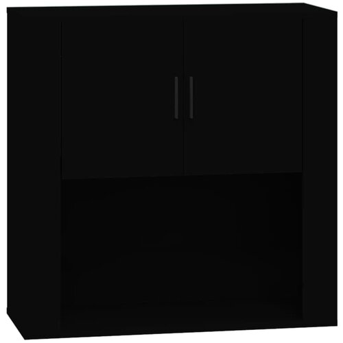 Maison Chic Stenska omarica - Zidna omarica črna 80x33x80 cm inženirski les iu72, (22062397) Slike