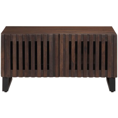 Maison Chic Klubska mizica - kavna mizica - Nizka mizica rjava 80x51x40 cm trden mangov les, (21753000) Slike
