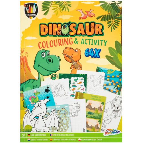 Grafix kreativa aktiviti knjiga A4 na 64 strane dinosaurusi - 52177 Cene