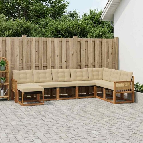  Set vanjskih sofa 8 pcs Prirodna i bež Cene