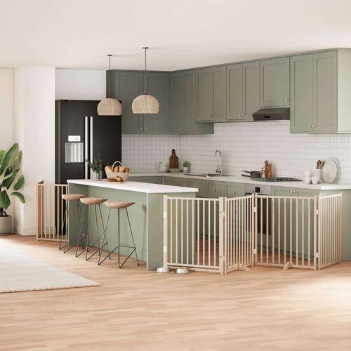 vidaXL Ograda za pse z vrati zložljiva 12 panelov 960 cm topolovina Cene