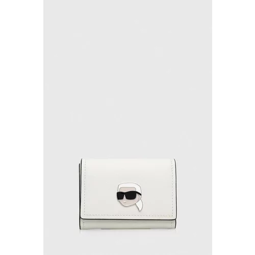 Karl Lagerfeld Usnjena denarnica ženski, bela barva