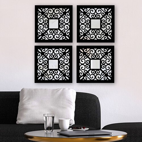 Wallity set ogledala SYH06833628, crni Slike