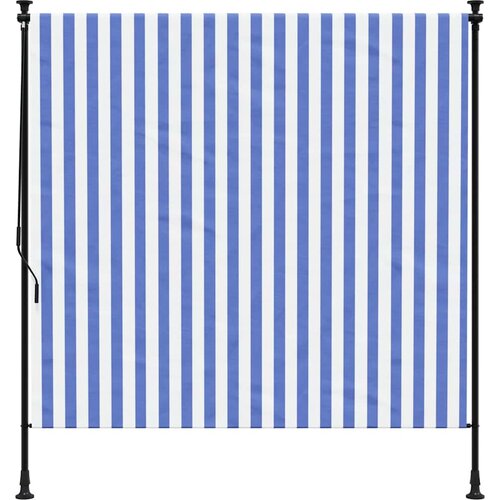  Vanjska roleta plavo-bijela 200 x 270 cm od tkanine i čelika Slike