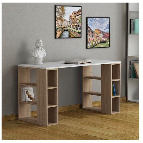 Hanah home Colmar Radni sto, 140x75x60cm, Krem-bijela Cene
