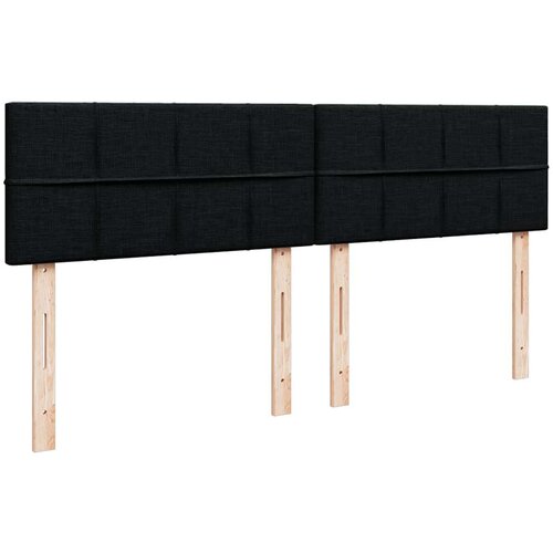 VidaXL otomanski okvir kreveta s madracima crni 200x200cm od tkanine Slike