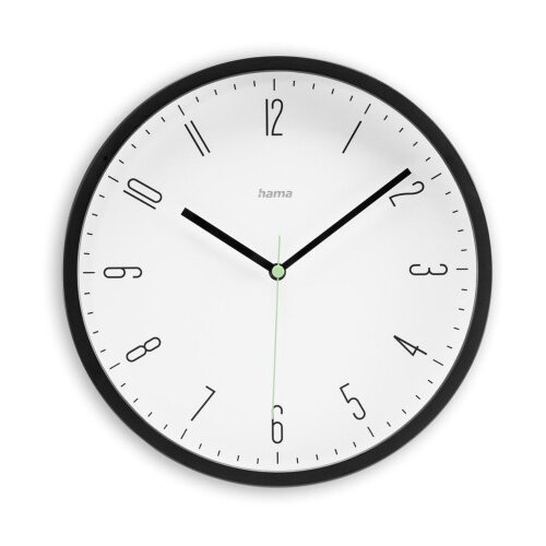 Hama capri zidni sat, moderan, precnik 25 cm, crni ( 185882 ) Cene
