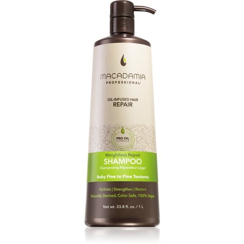 Macadamia Natural Oil Weightless Repair lahki vlažilni šampon za vse tipe las 1000 ml Cene