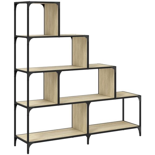 Maison Chic Knjižna omara - Knjižni regal 4-nadstropna sonoma hrast 139x33,5x149cm inž. les, (21726249) Slike