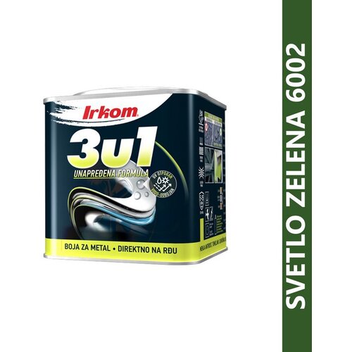 Irkom 3u1 Boja za metal,1kg, 6002, Svetlo zeleni Slike