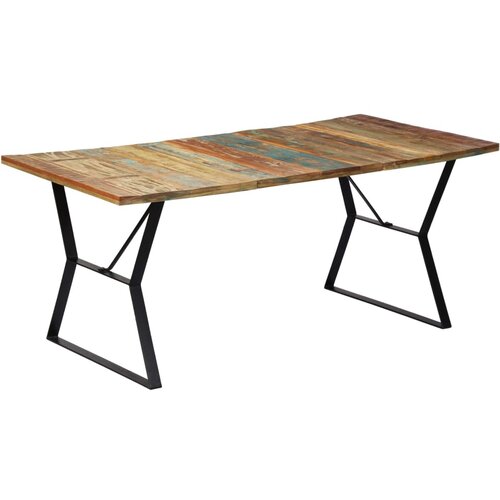  Blagovaonski stol od masivnog obnovljenog drva 180 x 90 x 76 cm Slike