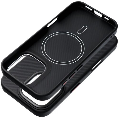 Carbon Elite Mag Cover maska kompatibilna s MagSafeom za iPhone 16 crna Slike
