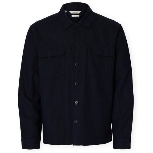 Selected Srajce z dolgimi rokavi Noos Leroy Sun Shirt - Sky Captain Modra Slike