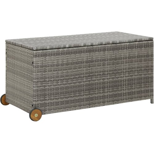 VidaXL Vrtna &amp;scaron;katla svetlo siva 120x65x61 cm poli ratan Slike