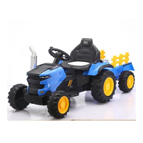 Premium Stil Dečiji traktor sa prikolicom i daljinskim plavi ( 13632 ) Slike