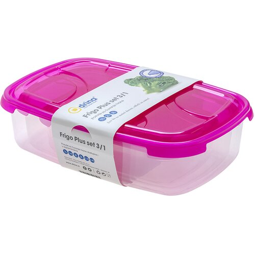 Drina Frigo Plus Set posuda, 3 komada, Ciklama Slike