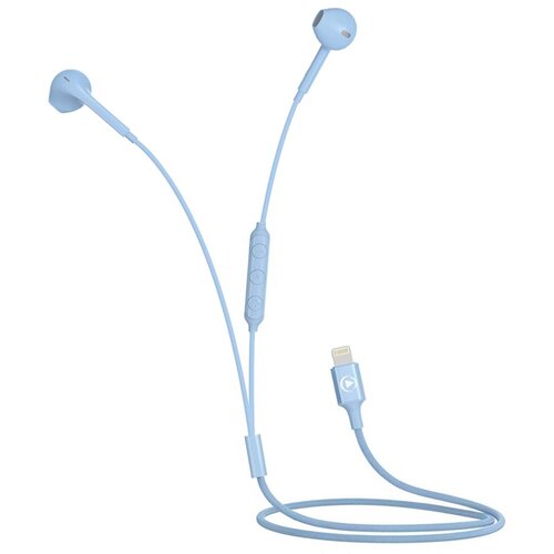 Oem FORCE PLAY, Ojačane Lightning MFi žične slu&scaron;alke z mikrofonom 1,2m, Modra, (5000299432) Cene