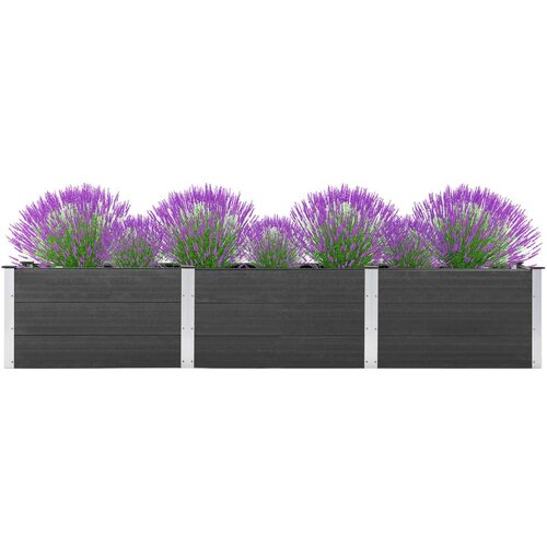 vidaXL Povišena vrtna gredica 300 x 50 x 54 cm WPC siva Cijene