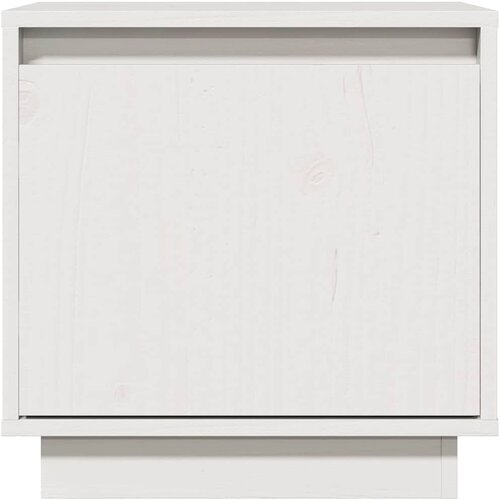  Noćni ormarić bijeli 40 x 30 x 40 cm od masivne borovine Slike
