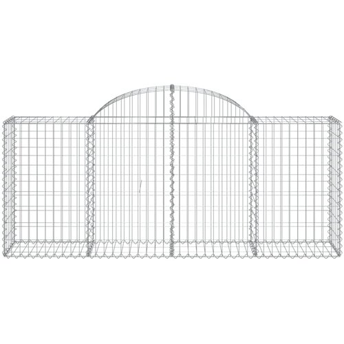  Lučne gabionske ko&amp;scaron;are 5 kom 200x50x80/100 cm pocinčano željezo Slike