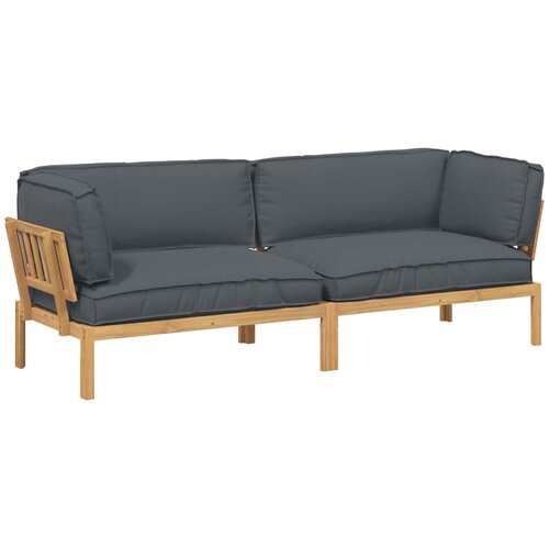 vidaXL Kavčna garnitura z blazino 2 pcs Antracit Masiven les akacije, (5000153001) Cene