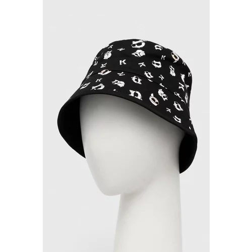 Karl Lagerfeld Dvostranski bombažen klobuk črna barva, 245W3405